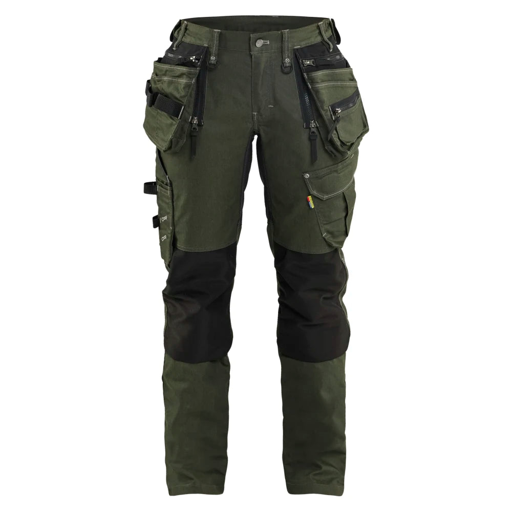 Blaklader 7990 1141 Dames Werkbroek Denim Stretch X1900 Donker Herfstgroen Zwart