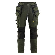 Blaklader 7990 1141 Dames Werkbroek Denim Stretch X1900 Donker Herfstgroen Zwart