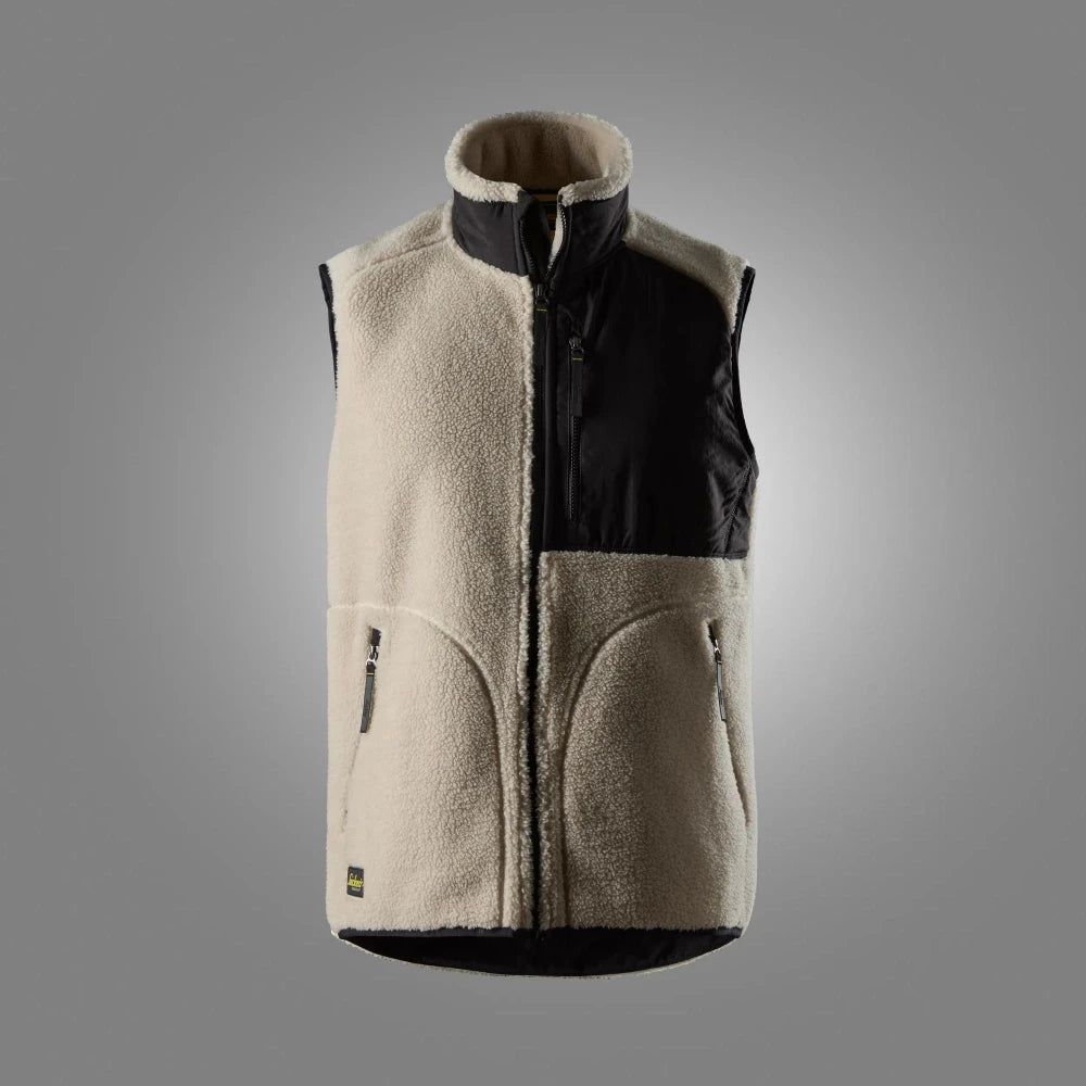 Snickers 8006 Teddy Vest 1504 Light Sand Black