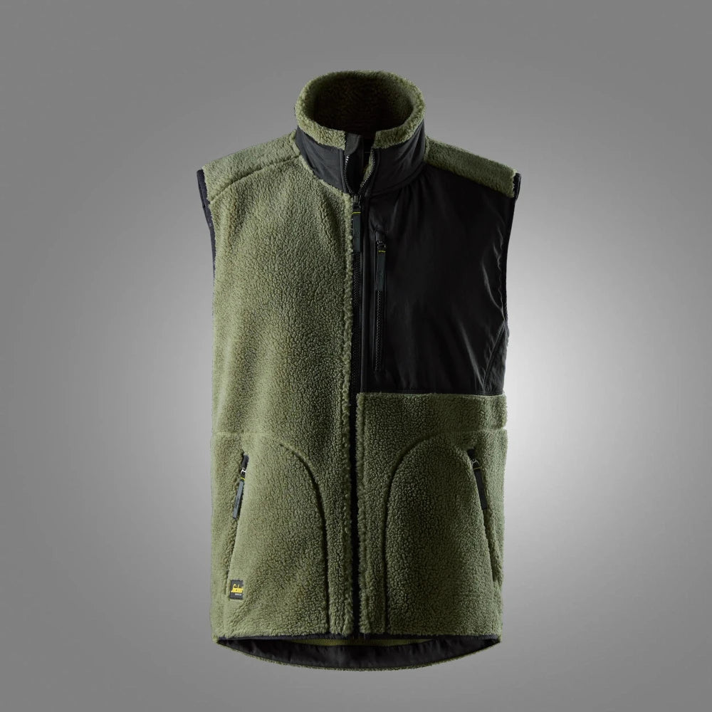 Snickers 8006 Teddy Vest 3104 Khaki Green Black