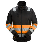 Snickers 8034 High-Vis Vest Met Rits Klasse 1 0455  Black High Visibility Orange