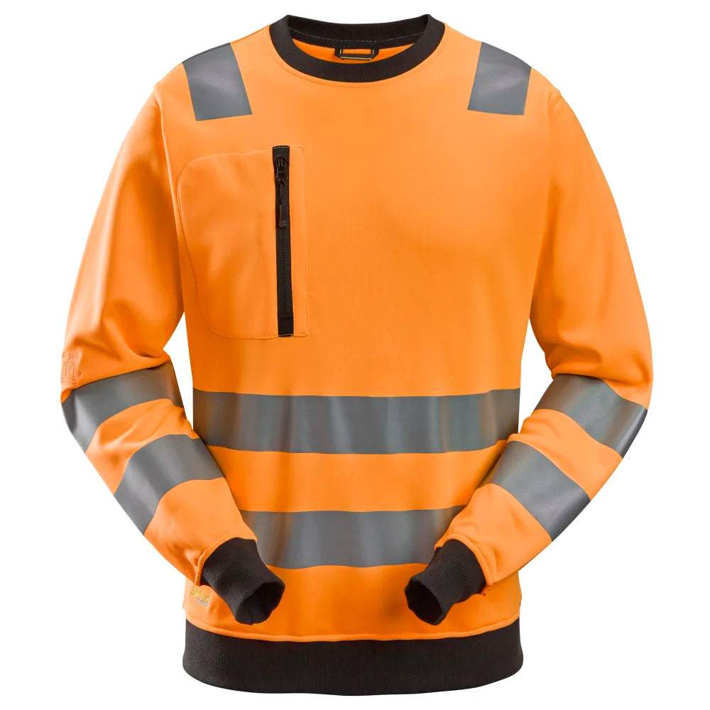 Snickers 8037 High-Vis Sweatshirt Klasse 2/3 5500 High Visibility Orange