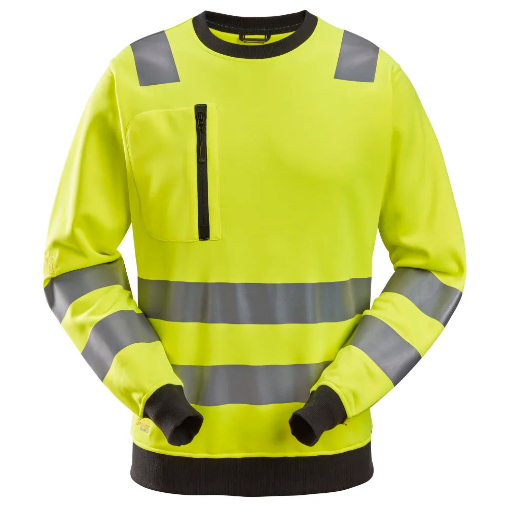 Snickers 8037 High-Vis Sweatshirt Klasse 2/3 6600 High Visibility Yellow