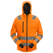 Snickers 8039 High-Vis Hoodie Met Rits Klasse 2/3 5500 High Visibility Orange