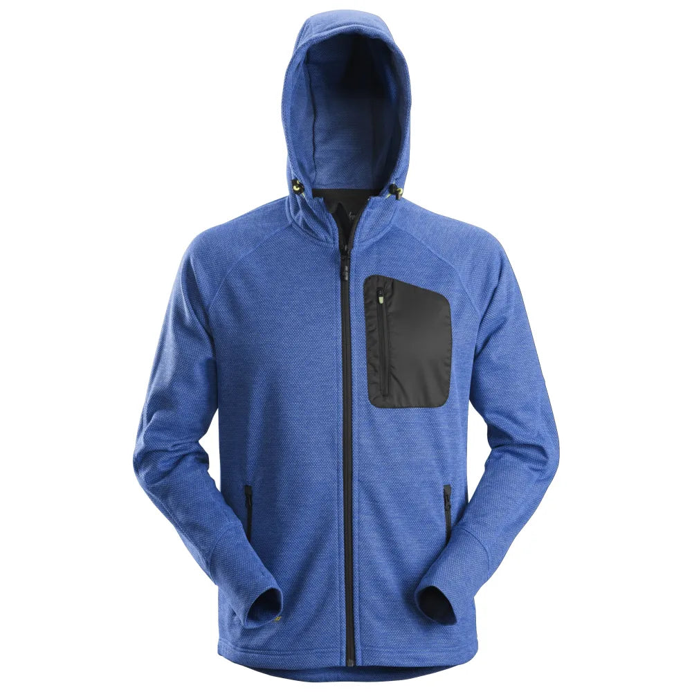 Snickers 8041 Flexiwork Fleece Hoodie Met Rits 5604 True Blue Black