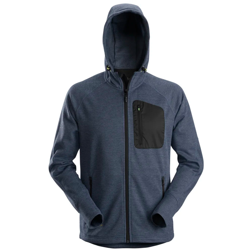 Snickers 8041 Flexiwork Fleece Hoodie Met Rits 9504 Navy Black