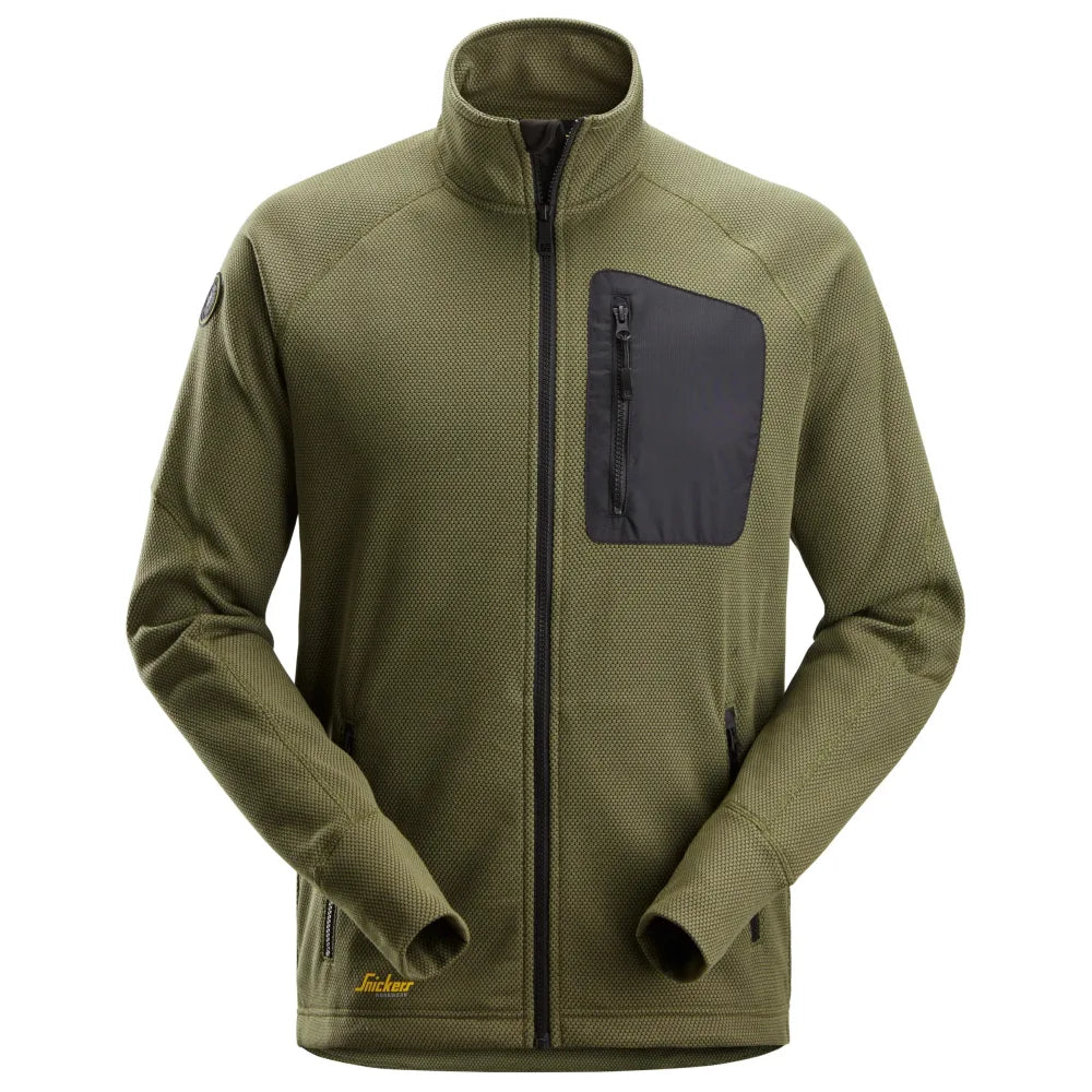 Snickers 8042 Flexiwork Fleece Vest 3104 Khaki Green Black