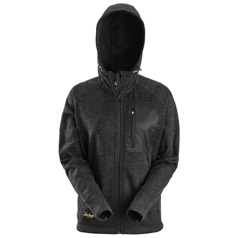 Snickers 8047 Flexiwork Dames Hoodie Met Rits 0404 Black Black