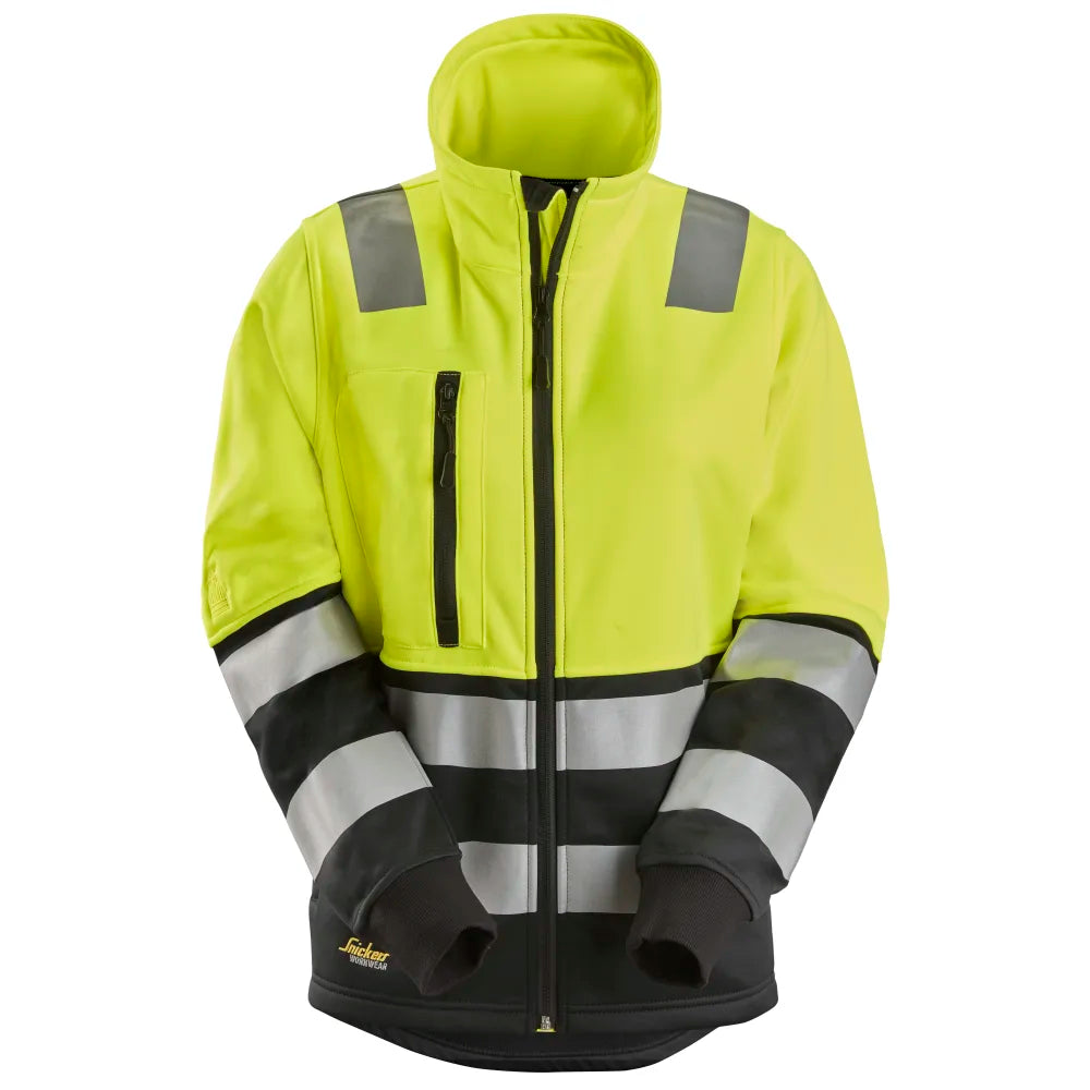 Snickers 8073 High-Vis Damesvest Met Rits Klasse 2 6604 High Visibility Yellow Black