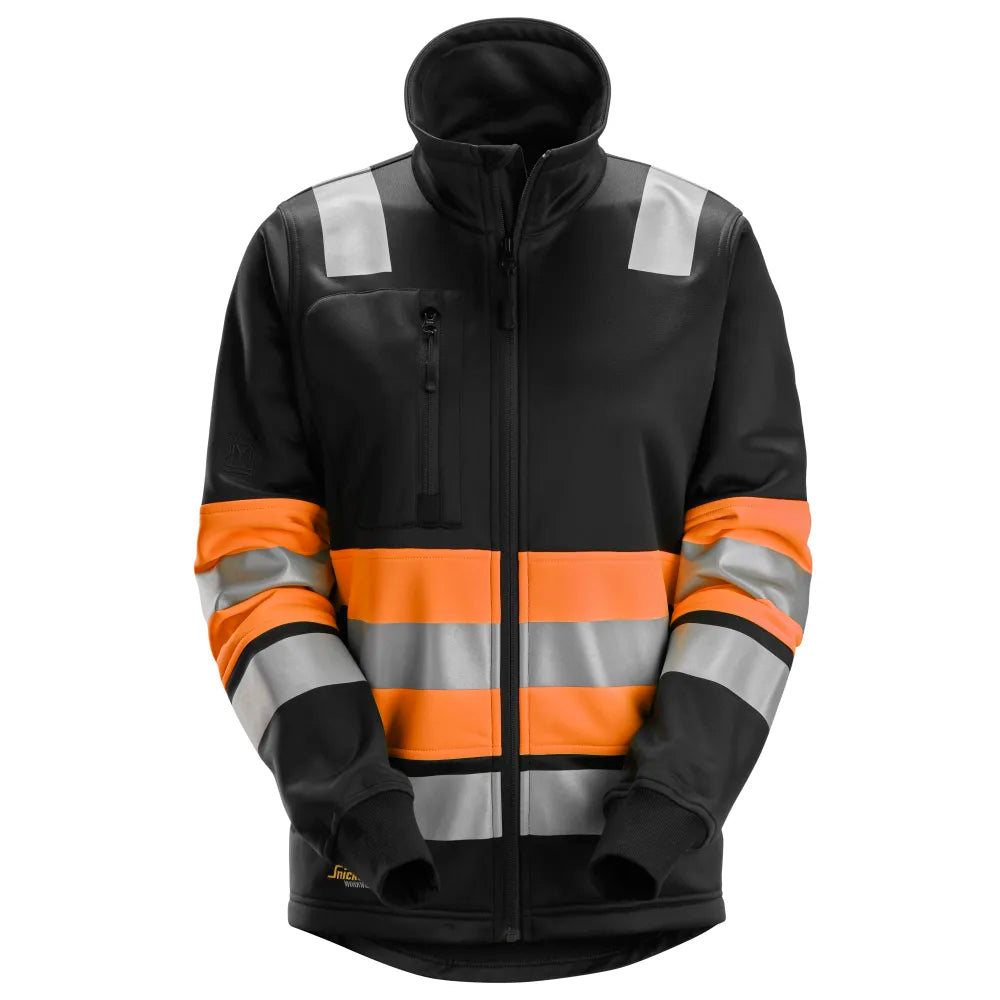 Snickers 8077 High-Vis Damesvest Met Rits Klasse 1 5504 High Visibility Orange Black