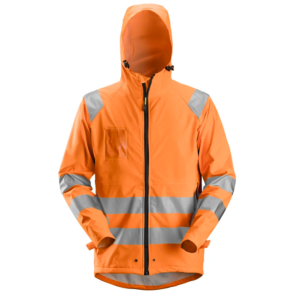 Snickers 8233 High-Vis Regenwerkjas Pu Klasse 3 5500 High Visibility Orange