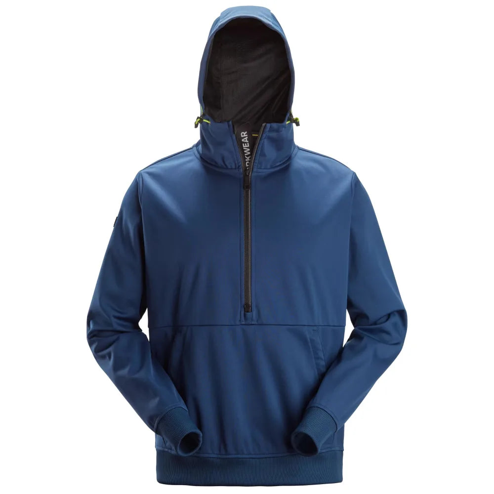Snickers 8400 Flexiwork Windblocker Stretch Hoodie Met Halve Rits 5300 Deep Blue