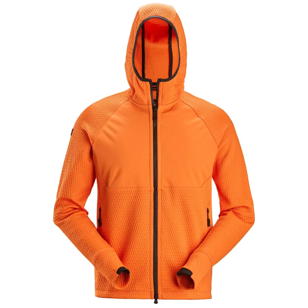 Snickers 8405 Flexiwork Tussenlaag Hoodie Met Rits 4141 Warm Orange Warm Orange