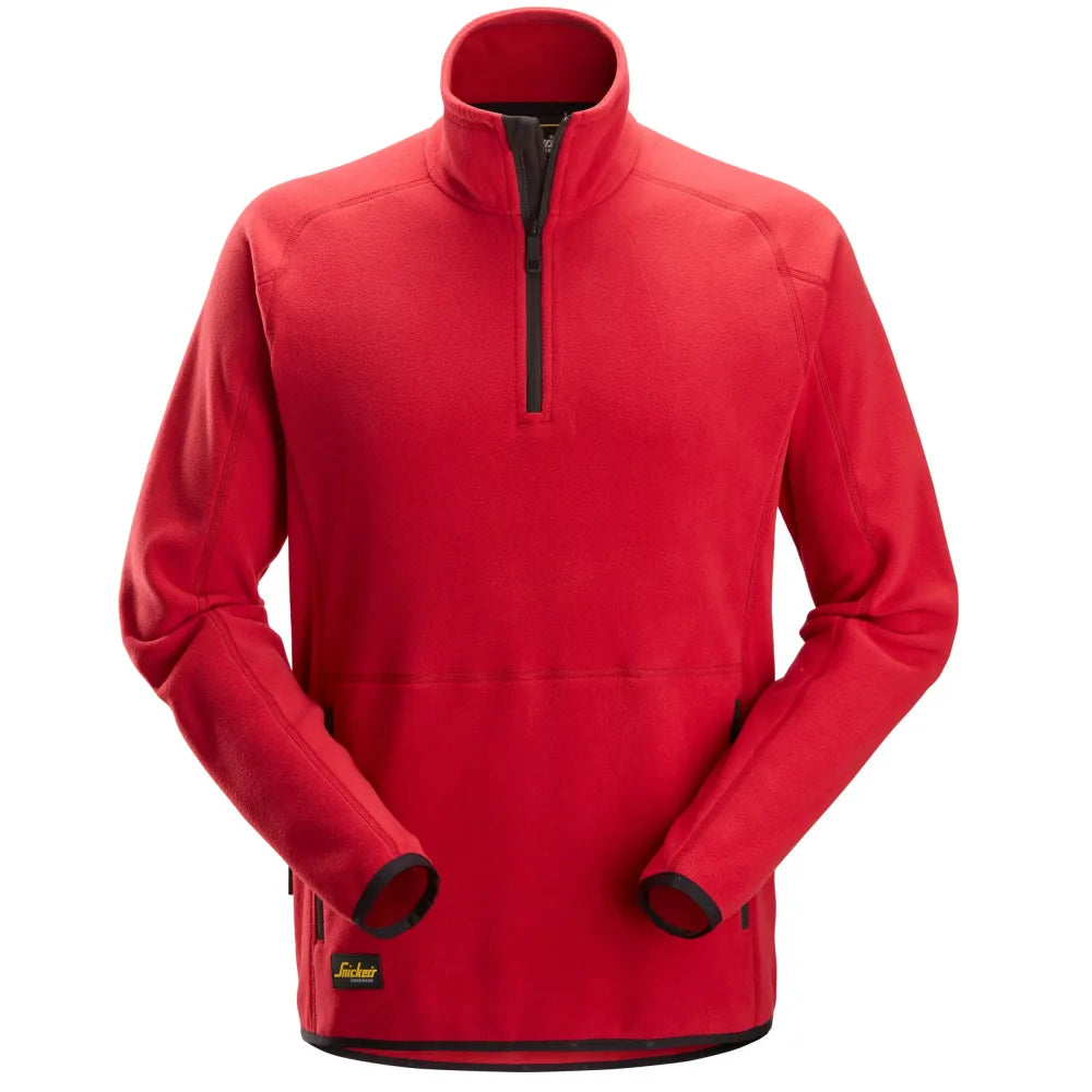 Snickers 8421 Polartec Shed Less Fleecevest Met Halve Rits 1600 Chili Red