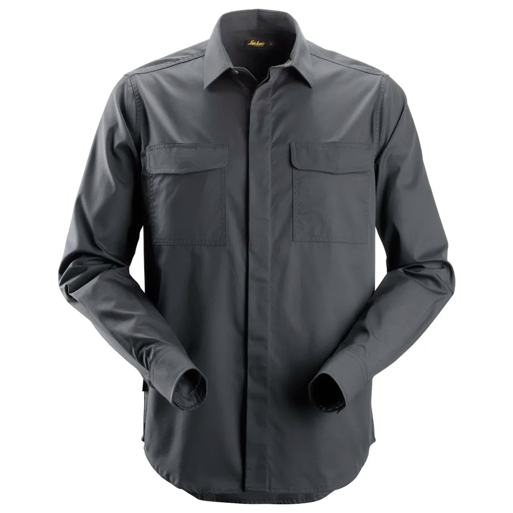 Snickers 8510 Service Overhemd Met Lange Mouwen 5800 Steel Grey