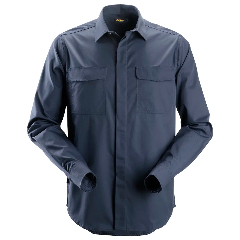 Snickers 8510 Service Overhemd Met Lange Mouwen 9500 Navy