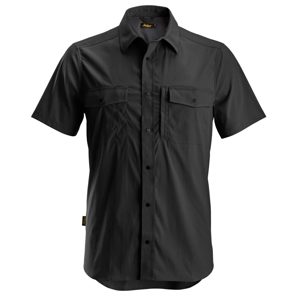 Snickers 8520 Litework Overhemd Met Korte Mouwen 0400 Black
