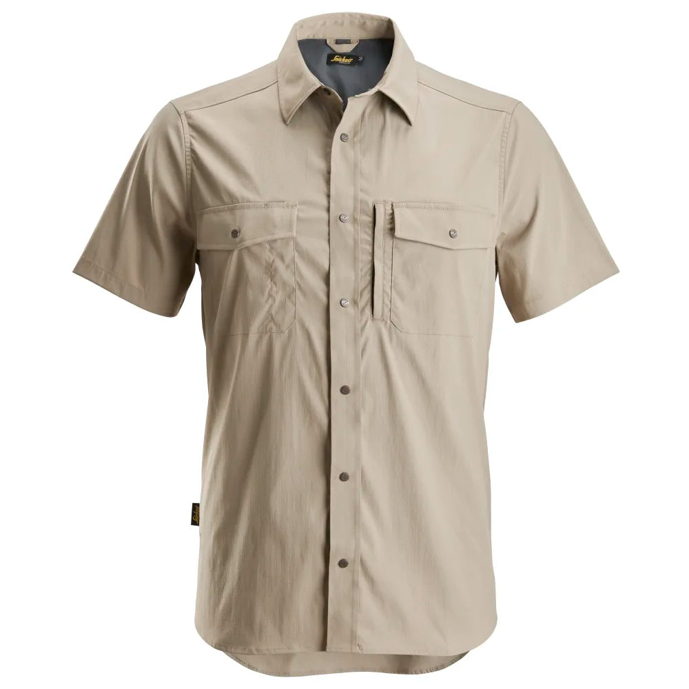 Snickers 8520 Litework Overhemd Met Korte Mouwen 2000 Khaki