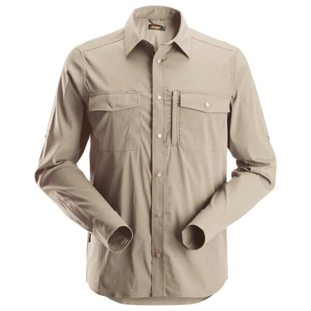 Snickers 8521 Litework Overhemd Met Lange Mouwen 2000 Khaki