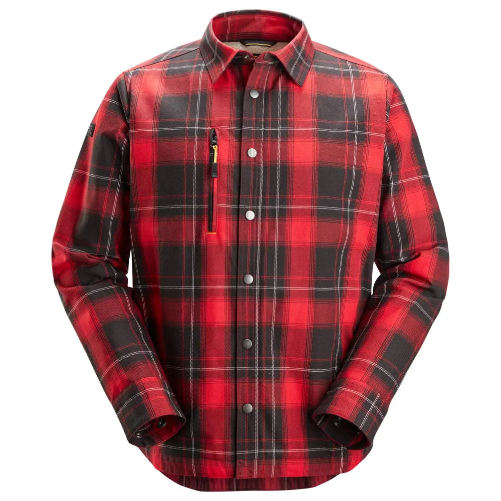 Snickers 8522 Allroundwork Geïsoleerd Overhemd 1604 Chili Red Black