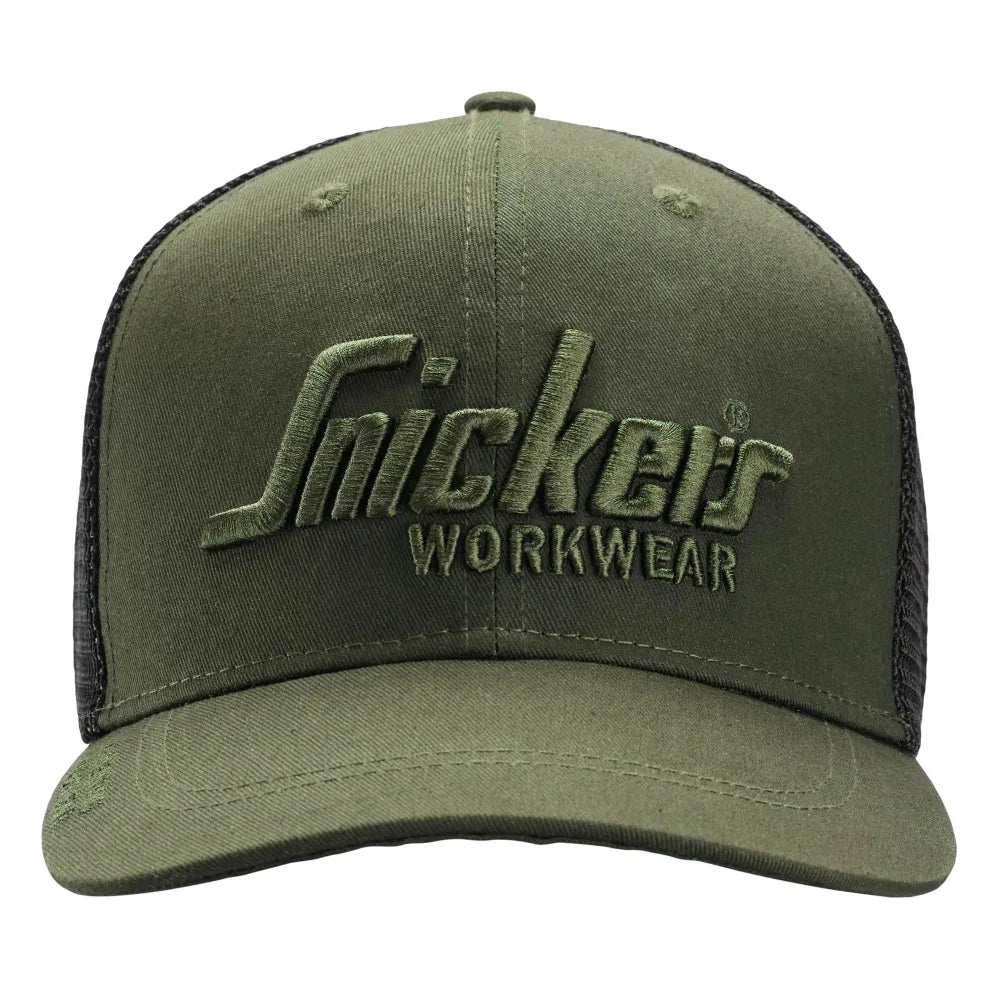 Snickers 9001 Trucker Cap 3104 Khaki Green Black
