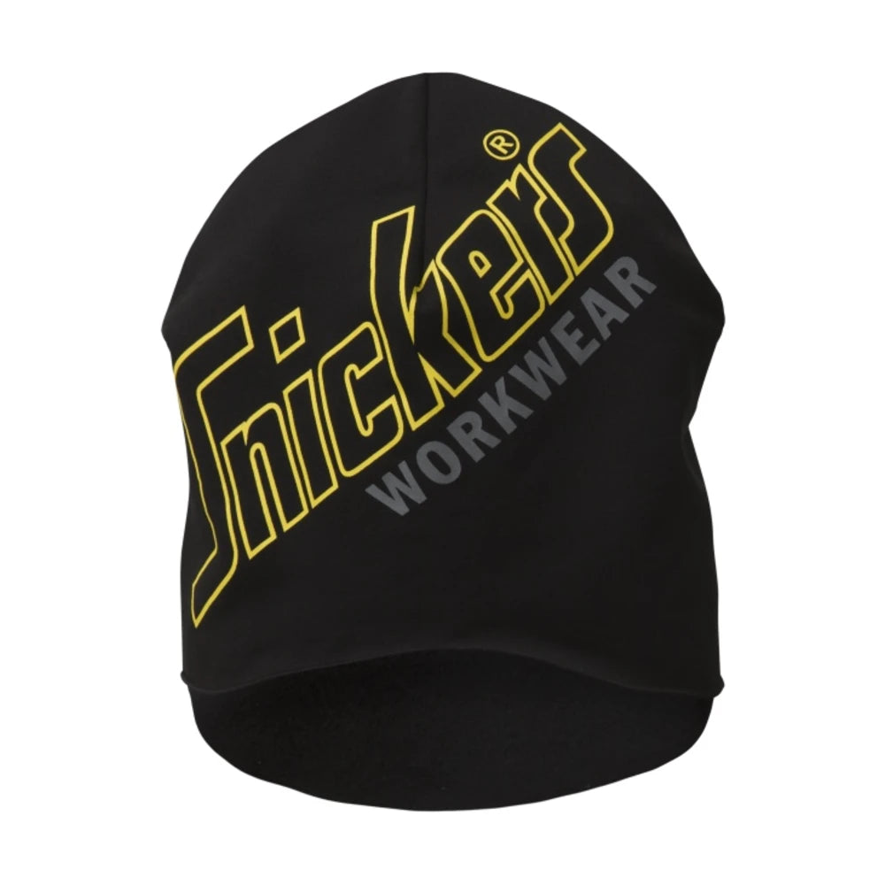 Snickers 9030 Flexiwork Stretch Fleece Beanie Met Opdruk 0400 Black