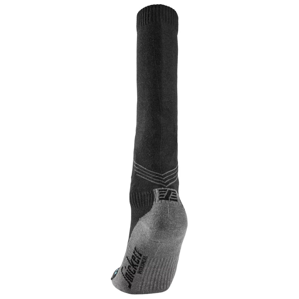 Snickers 9229 Compressiesokken Kniehoog 0428 Black Grey Melange
