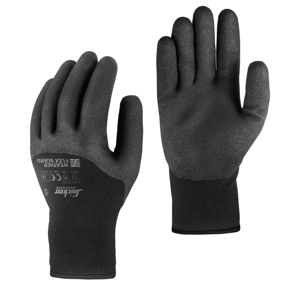 Snickers 9325 Weather Flex Guard Handschoenen 0404 Black Black