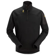 Snickers 9435 Body Mapping Micro Fleece Vest Met Halve Rits 0400 Black