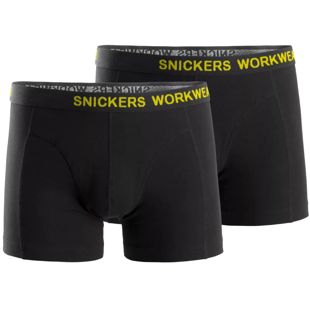 Snickers 9436 Stretch Boxershorts 2-Pack 0406 Black Yellow