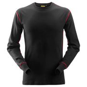 Snickers 9461 Protecwork Shirt Met Lange Mouwen En Ronde Rals 0400 Black