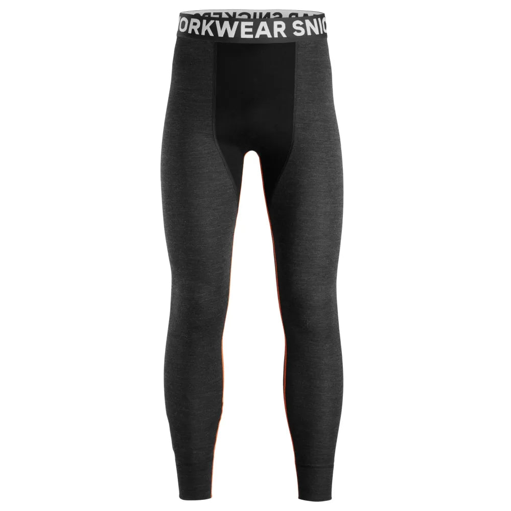 Snickers 9481 Merino Wollen Basislaag Stay Warm Legging 9804 Anthracite Melange Black