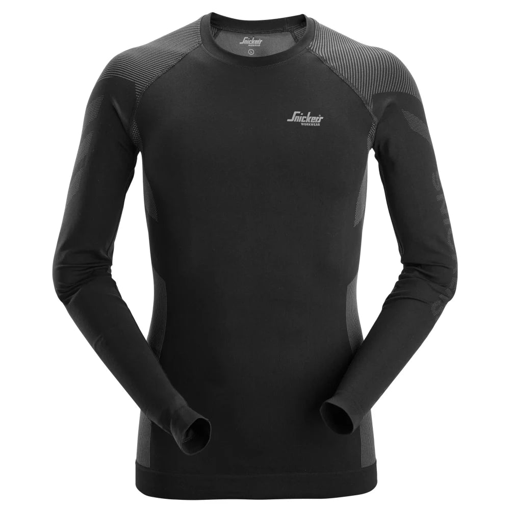 Snickers 9491 Naadloze Basislaag In Motion Top 0418 Black Grey