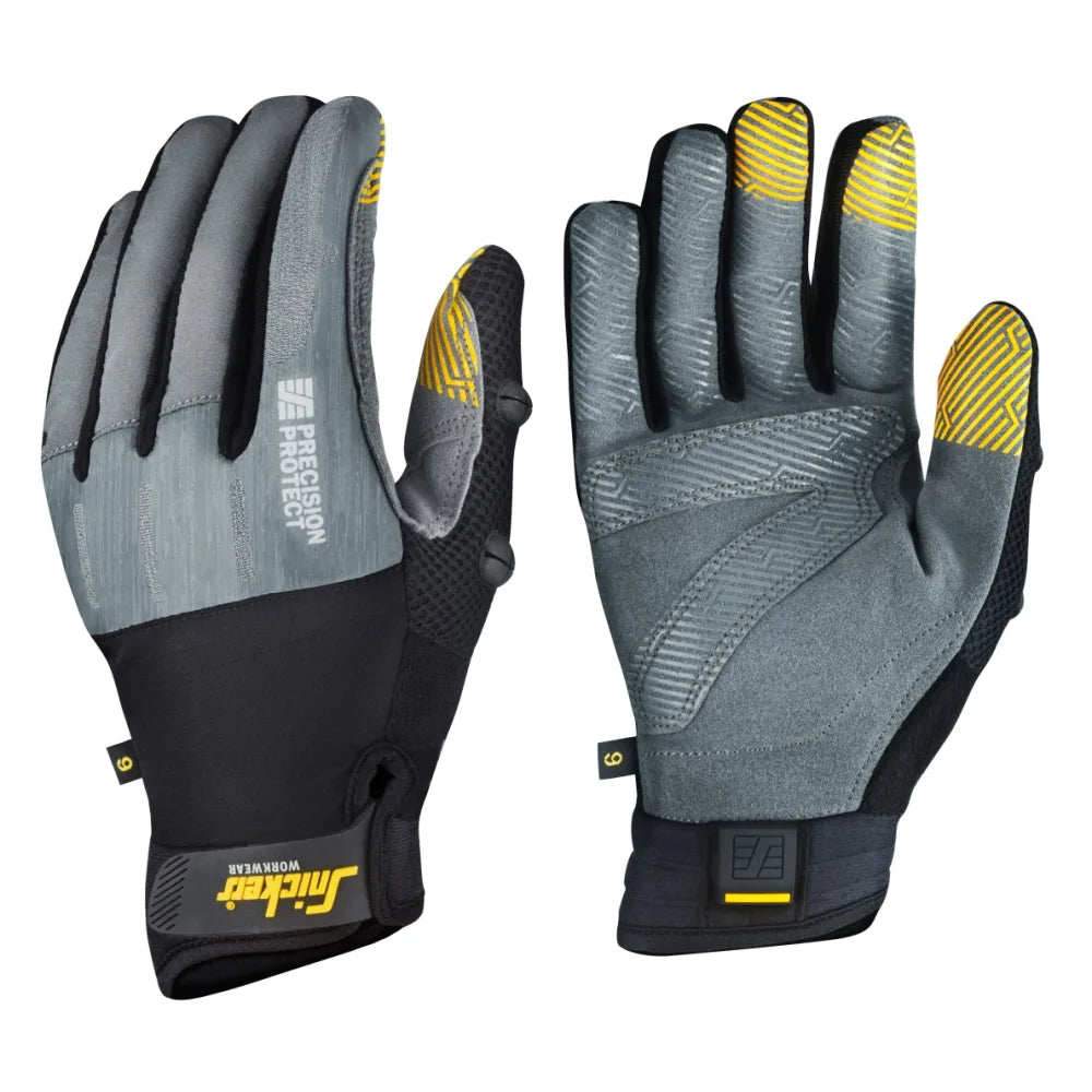 Snickers 9574 Precision Protect Handschoenen 4804 Stone Grey Black