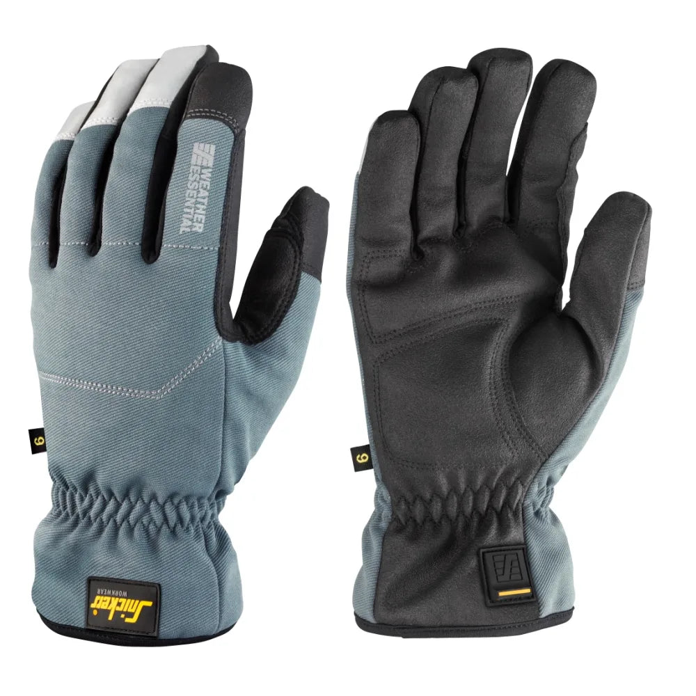 Snickers 9578 Weather Essential Handschoenen 0448 Black Stone Grey