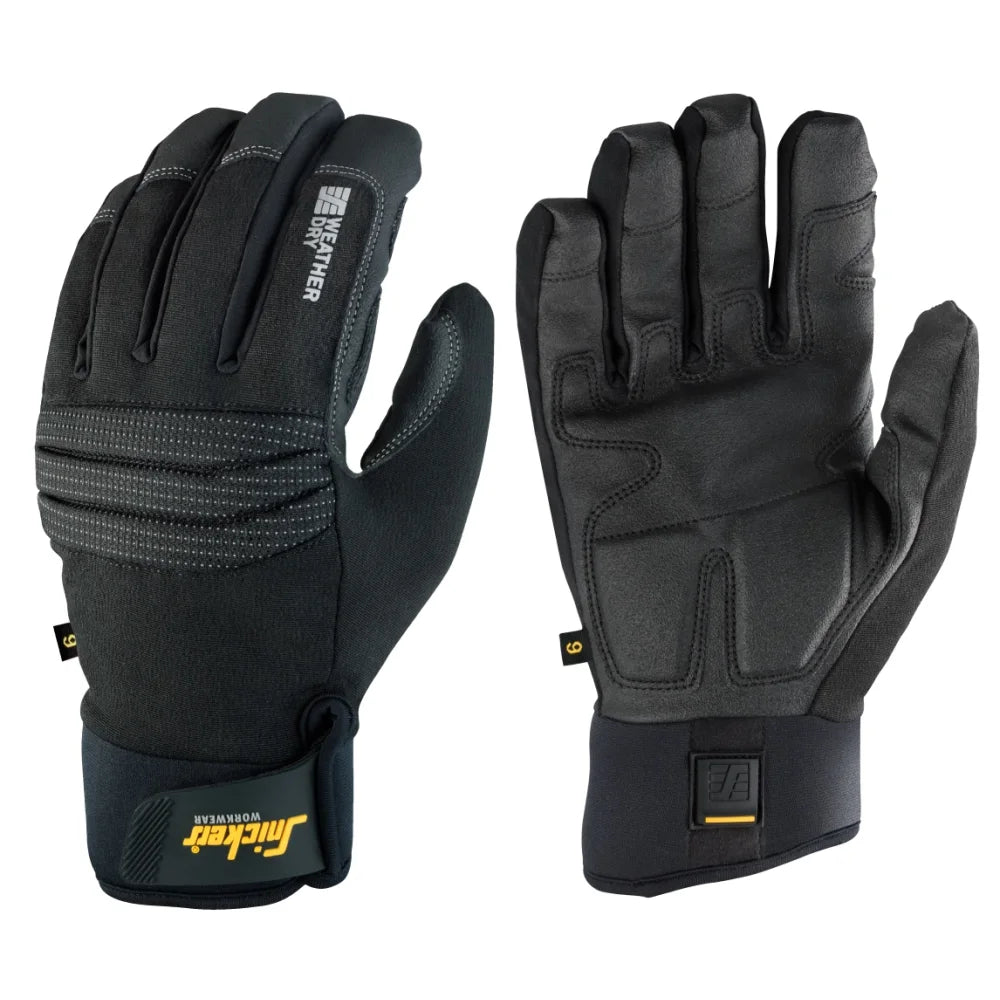 Snickers 9579 Weather Dry Handschoenen 0404 Black Black