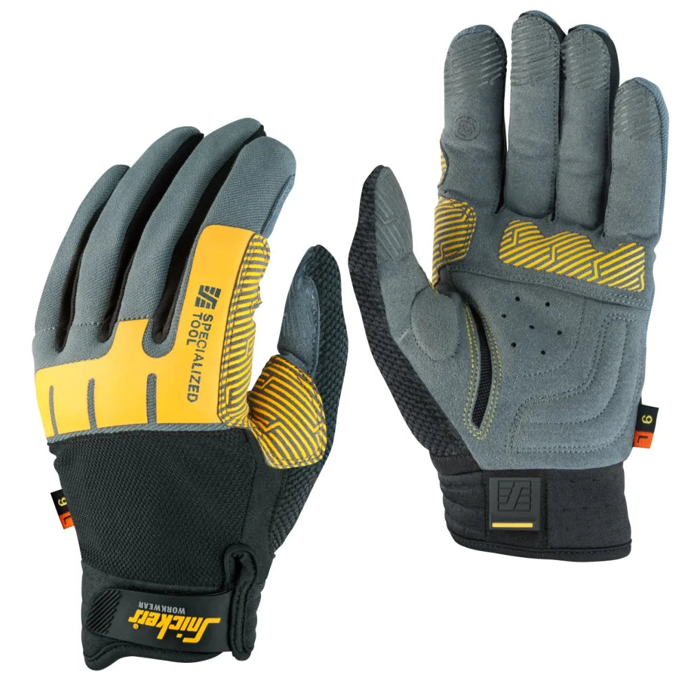 Snickers 9597 Specialistische Gereedschaps Handschoen Links 4804 Stone Grey Black