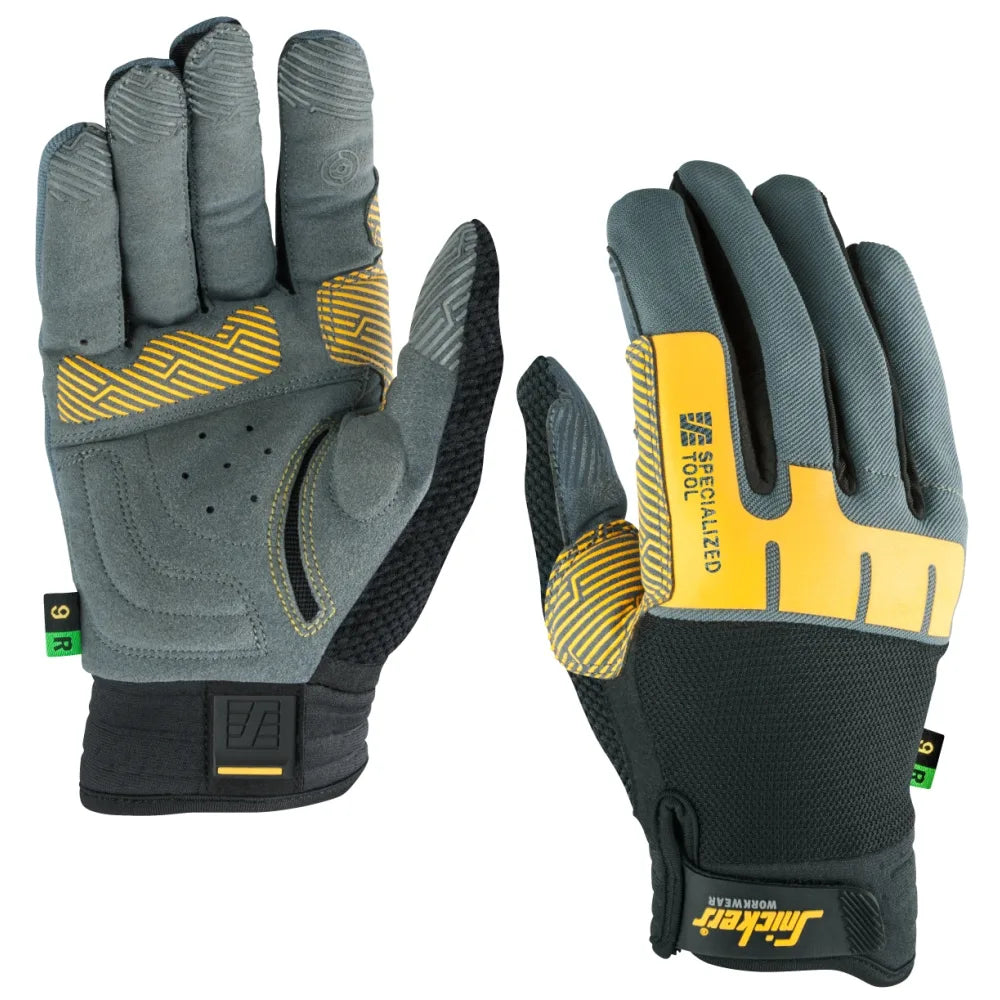 Snickers 9598 Specialistische Gereedschaps Handschoen Rechts 4804 Stone Grey Black