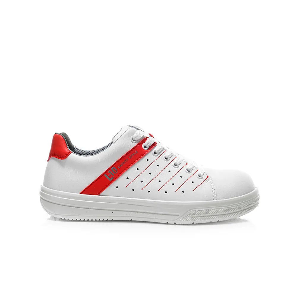 Elten Norris White-Red Low O1 Werkschoenen