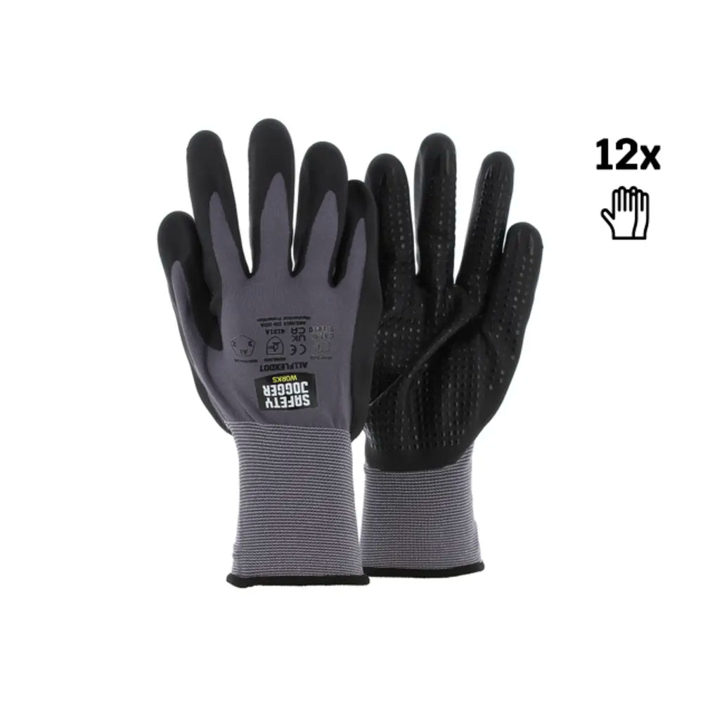 Safety Jogger Allflexdot 12Pack Black