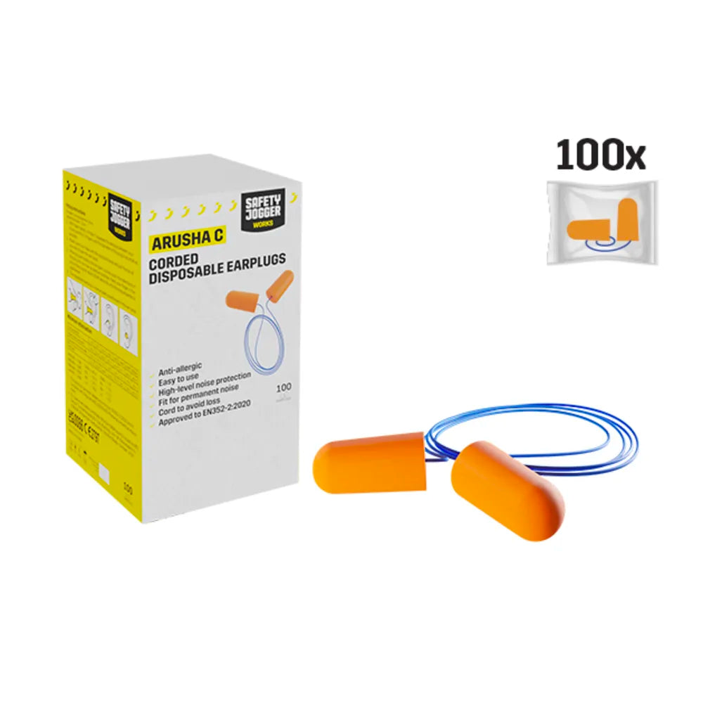 Safety Jogger Arusha Corded 100Pcs Orange