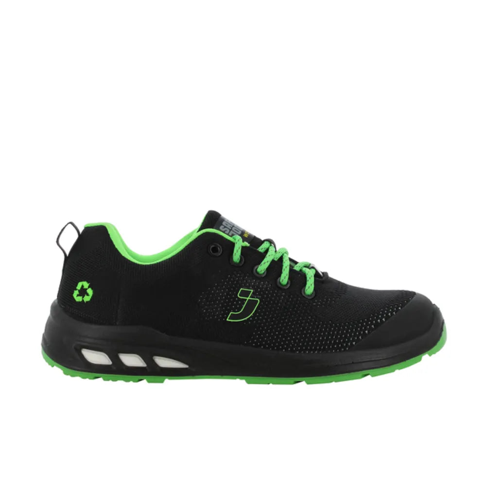 Safety Jogger Ecofitz S1P Low Black Green Werkschoenen