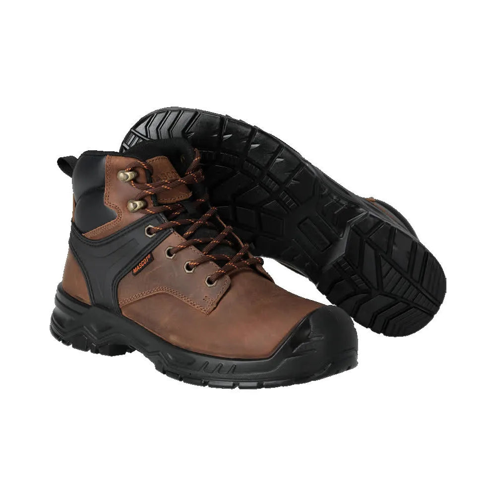 Mascot F1002-715 Notenbruin Zwart S3S Veiligheidsschoenen Hoog 50 W10