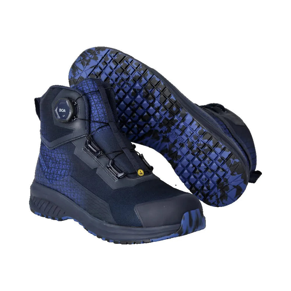 Mascot F1502-909 Donkermarine Helder Blauw S3S Veiligheidsschoenen Hoog 50 W10