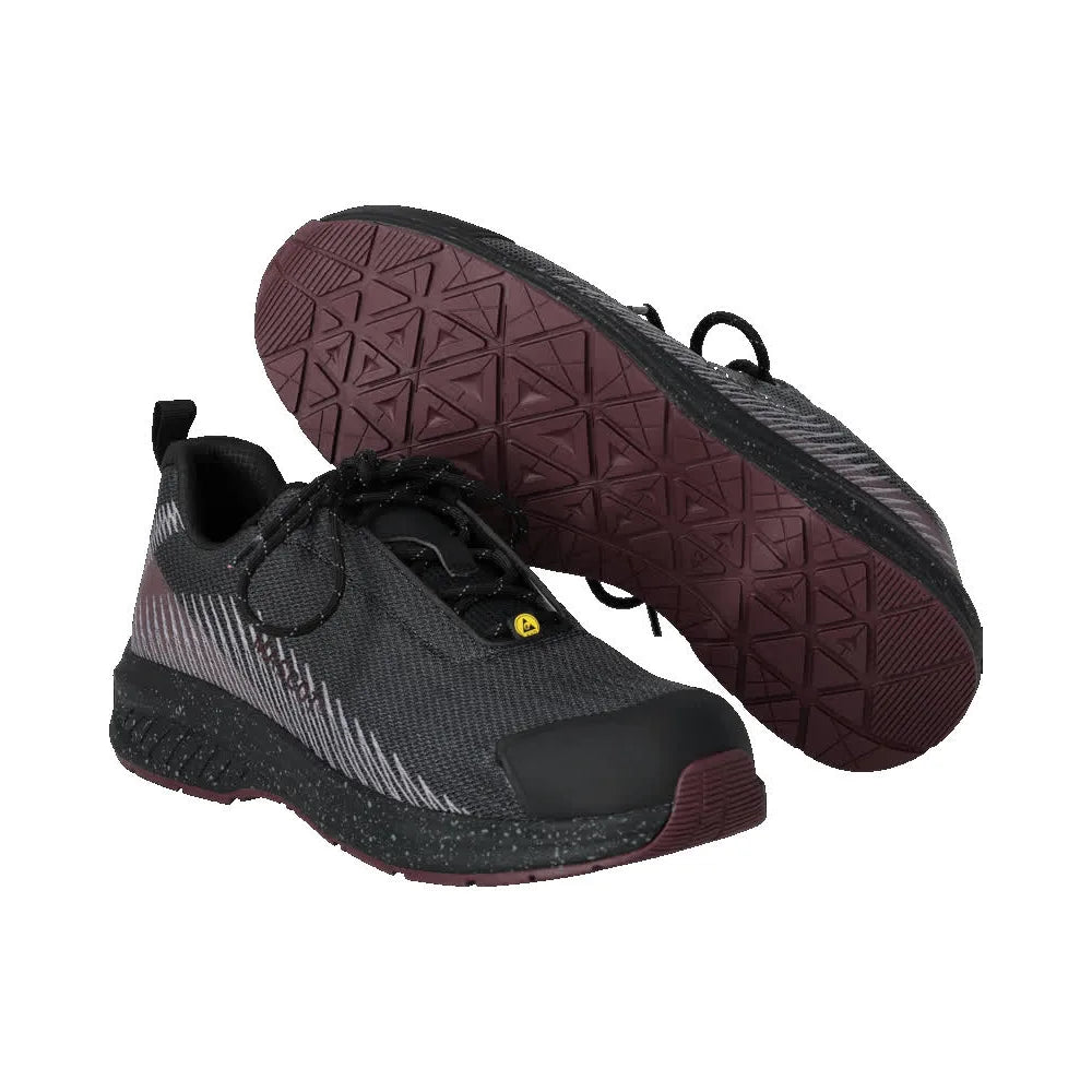 Mascot F1600-909 Steengrijs Bordeaux S1PS Veiligheidsschoenen Laag 48 W10