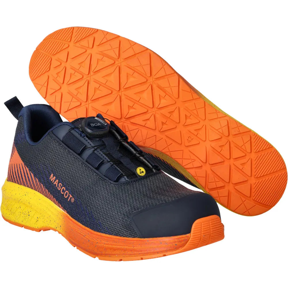 Mascot F1601-909 Donkermarine Helder Oranje S1PS Veiligheidsschoenen Laag 48 W10