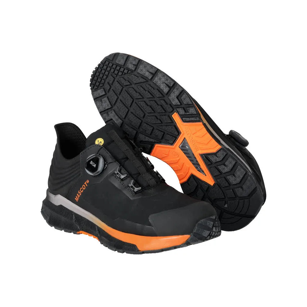 Mascot F1680-704 Zwart Helder Oranje S3S Veiligheidsschoenen Laag 48 W10