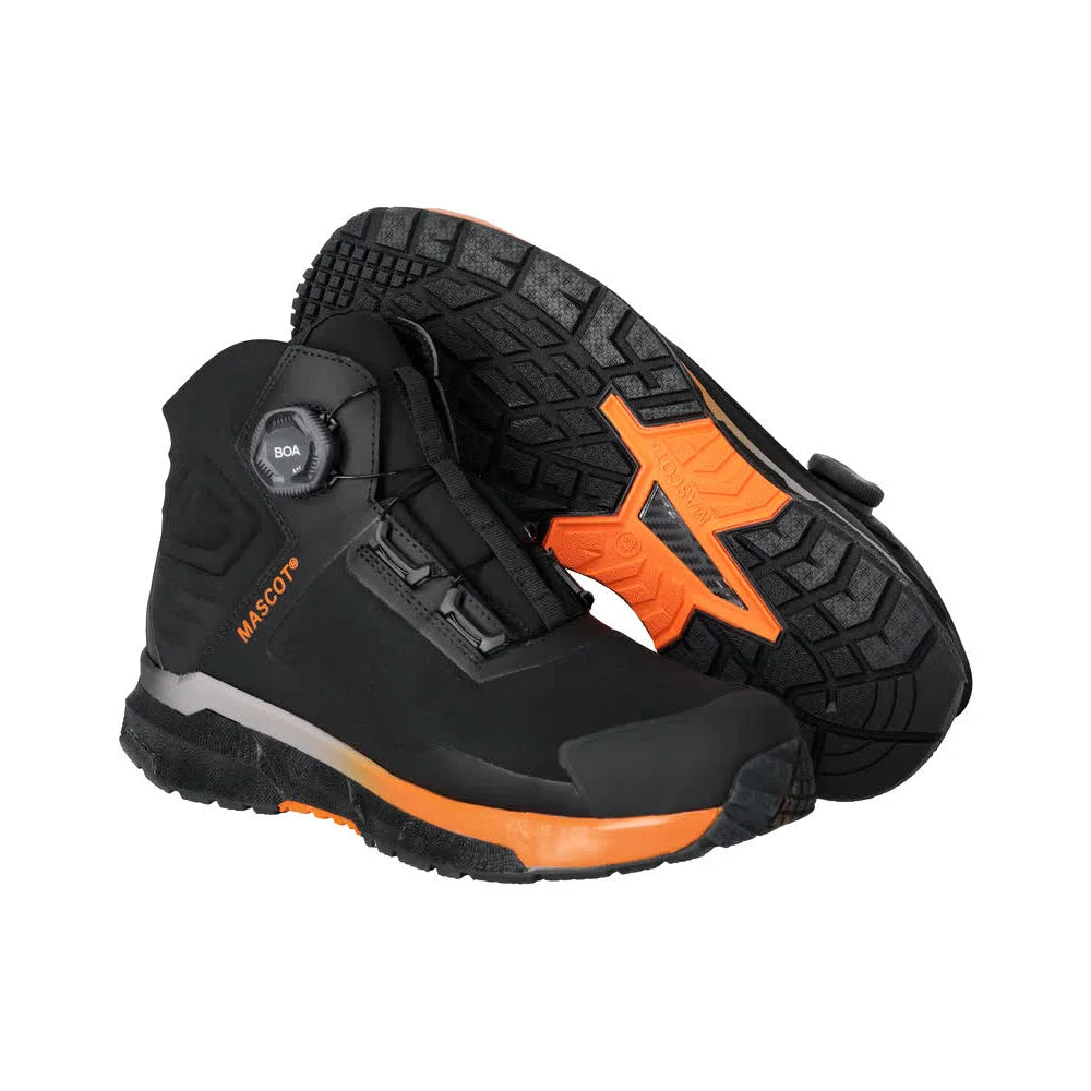 Mascot F1681-704 Zwart Helder Oranje S3S Veiligheidsschoenen Hoog 48 W10