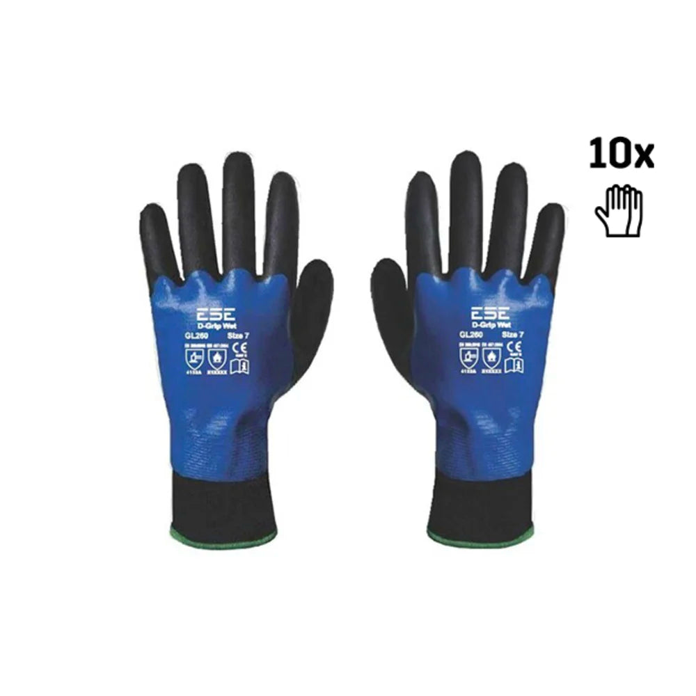 Safety Jogger D-Grip Wet 10Pack Black
