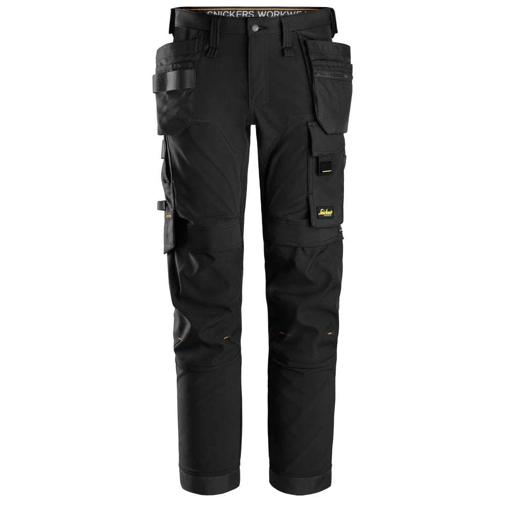 Snickers 6275 Allroundwork 4-Way Stretch Werkbroek Winddicht Met Holsterzakken 0404 Black Black